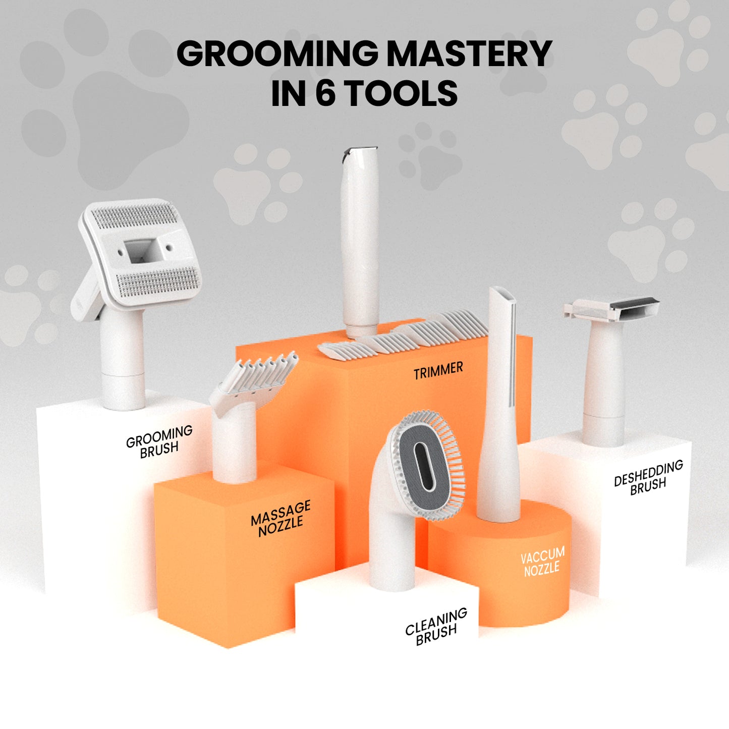 Pet Terra 5-in-1 Grooming Kit - Dry, Vacuum, Trim for Dogs and Cats
